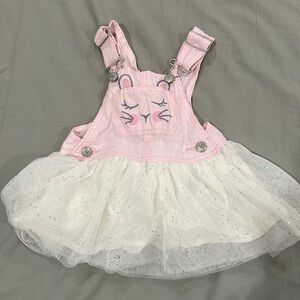 Pink bunny, Oshkosh overalls